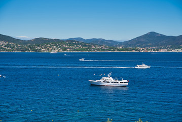 Fototapeta na wymiar Yachts in Saint-Tropez, France