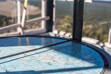 Osborne fire finder in an Arizona watch tower