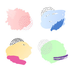 Hand drawn textures, design elements