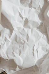 Crumpled white paper texture 