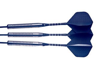 3 darts on a white background. isolate