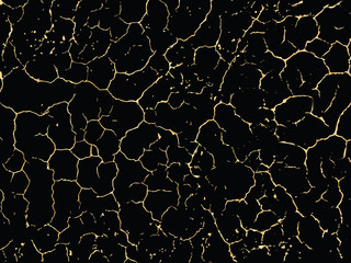 Fototapeta premium Patina scratch golden elements. Vector gold grunge texture. Trendy glamour background.