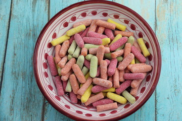 Bonbons dragées acidulés
