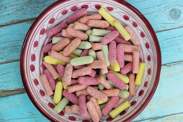Bonbons dragées acidulés