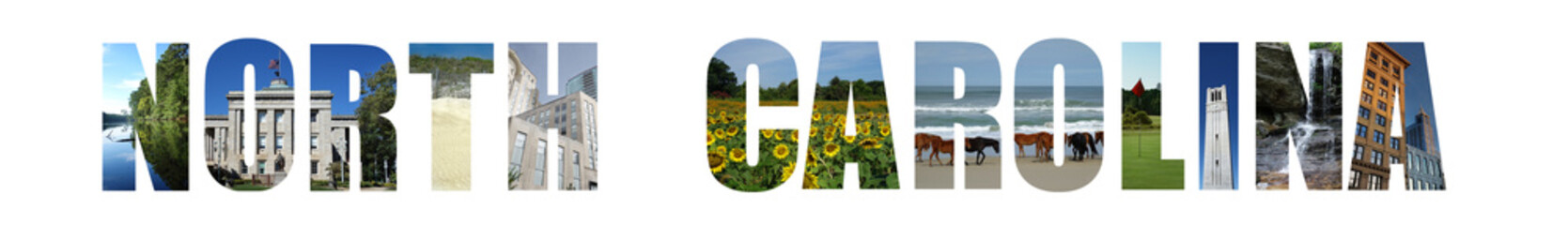 North Carolina banner on white