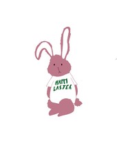 easter bunny in t-shirt