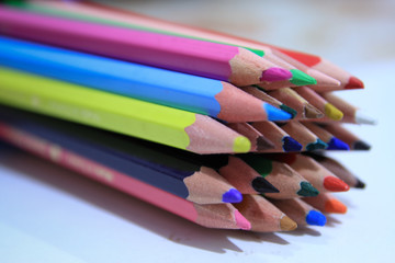Colorful crayons. Fun colors.