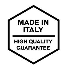 Made in Italy label on white