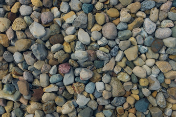 colorful pebbles on the beach