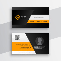 professional geometric yellow business card template