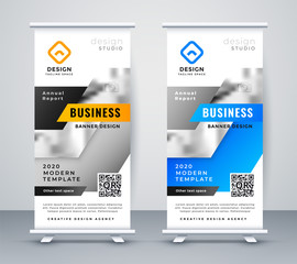 abstract business rollup banner design