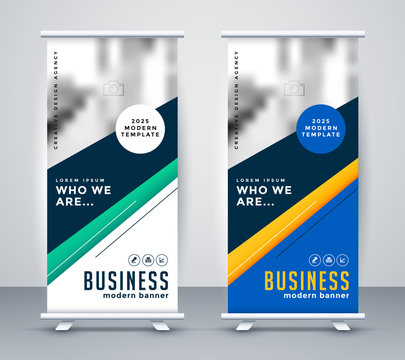 Abstact Geometric Rollup Banner Design