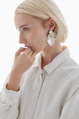 Girl with  jewelry on isolated background
