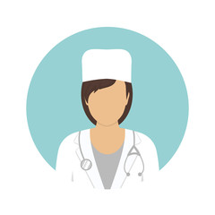 Medical icons. Doctor and nurse avatars. vector illustration