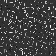 Vector modern abstract geometry memphis pattern.Colour seamless geometric background . Subtle pillow and bed sheet minimal design. Creative art deco. Hipster fashion print. Vector illustration EPS10.