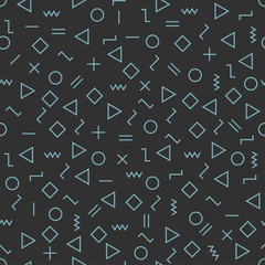 Vector modern abstract geometry memphis pattern.Colour seamless geometric background . Subtle pillow and bed sheet minimal design. Creative art deco. Hipster fashion print. Vector illustration EPS10.