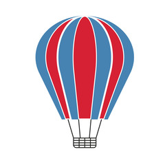 flying baloon simple art geometric illustration