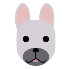 french bulldog simple art geometric illustration