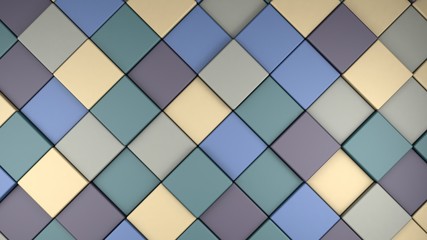 Abstract class warm  color palette,3d render