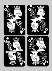 Poker cards Queen set