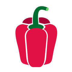 red pepper simple art geometric illustration