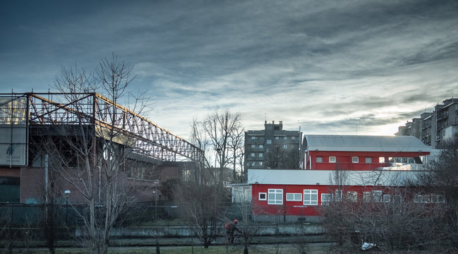 sky colour red bridge italy france french