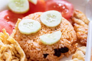 Delicious fried rice, Concept of homemade food for kid