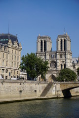 Fototapeta na wymiar Cathedral by the Seine