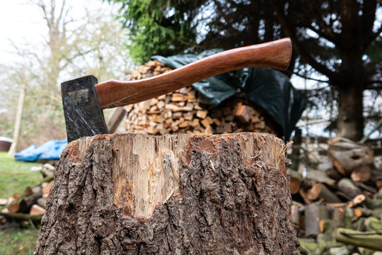 an axe for chopping wood