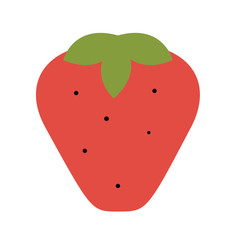 strawberry color simple illustration