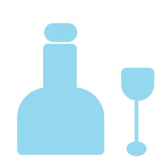 wine and glass color simple illustration