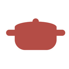 cooking pot color simple illustration