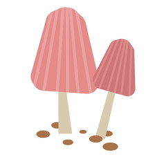 mushroom color simple illustration