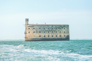 Fort Boyard, fortification in the Atlantic ocean © stsvirkun