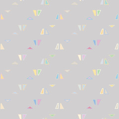 Seamless vector geometrical pattern with hand drawn decorative elements Graphic abstract design, drawing illustration. Print for fabric, textil, wallpaper, wrapping packaging Doddle style