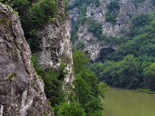 waterfall in the mountains