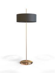 3D illustration of a modern floor lamp