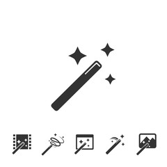 Magic wands icons set