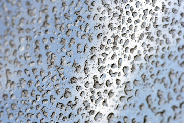 Rain Water Drops on a Glass Window