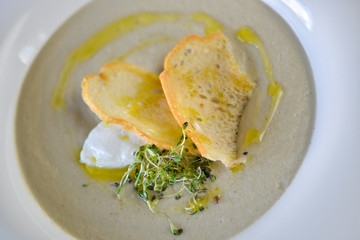 soup with croutons