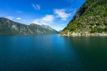 Fototapeta premium Geiranger Fjord is one of most spectacular landscape of Norway and UNESCO World Heritage Site