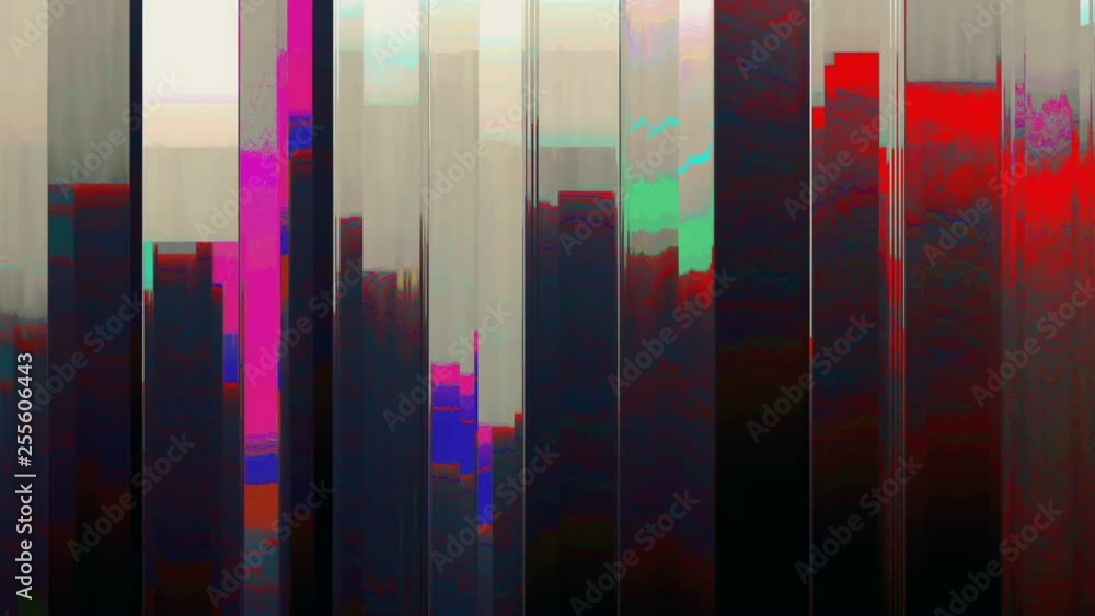 Poster Abstract Screen Digital Pixel Sorting Noise Glitch Error Damage Background
