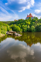 Fototapeta na wymiar Veveri castle, Czech republic. Old ancient castle near the Brno city in South Moravia region