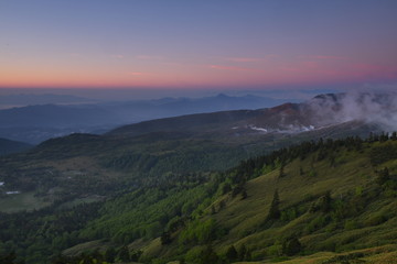 早朝の群馬県芳ヶ平