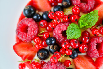 berries on a white background