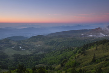 早朝の群馬県芳ヶ平