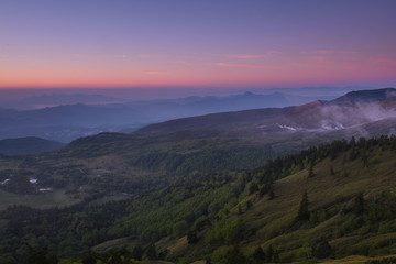 早朝の群馬県芳ヶ平