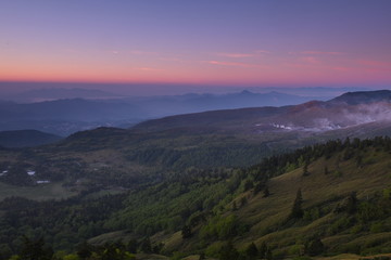 早朝の群馬県芳ヶ平