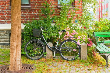 Fototapeta na wymiar Scandinavian biking lifestyle