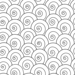 Vector seamless pattern with tiled swirls.